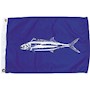 Wahoo 12 Inch (in) Height x 18 Inch (in) Length Nylon Fish Flag for Boats or Marinas